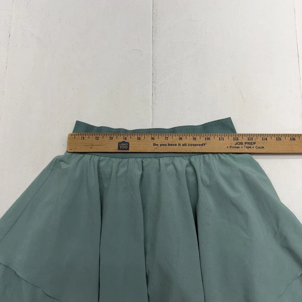 Lululemon Skort Womens 4 Green Athletic Tennis Running Layered Built In Shorts